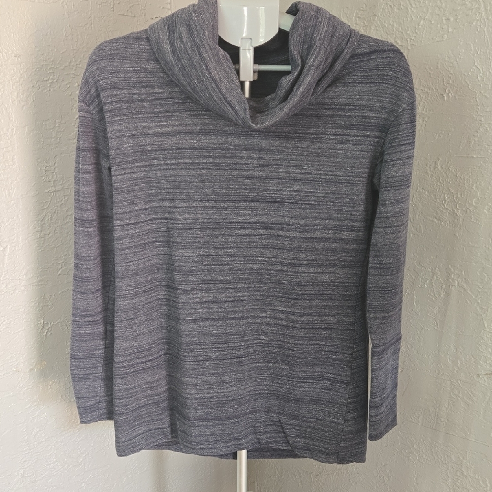 Merona Heathered Blue Cowl Neck Sweater
